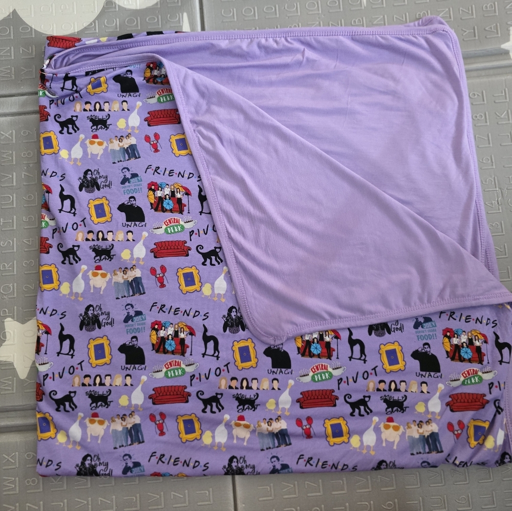 Bamboo Friends Themed Blanket